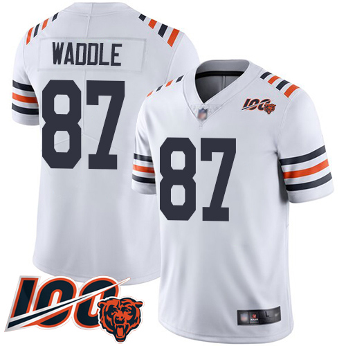 Chicago Bears Limited White Men Tom Waddle Jersey NFL Football 87 100th Season